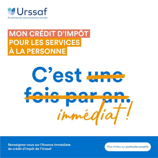 Avance immédiate de crédit d'impôt URSSAF